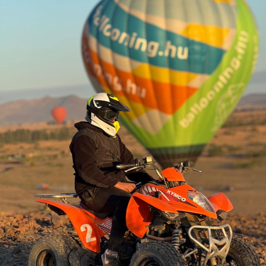 quad biking Marrakech tea break desert stop