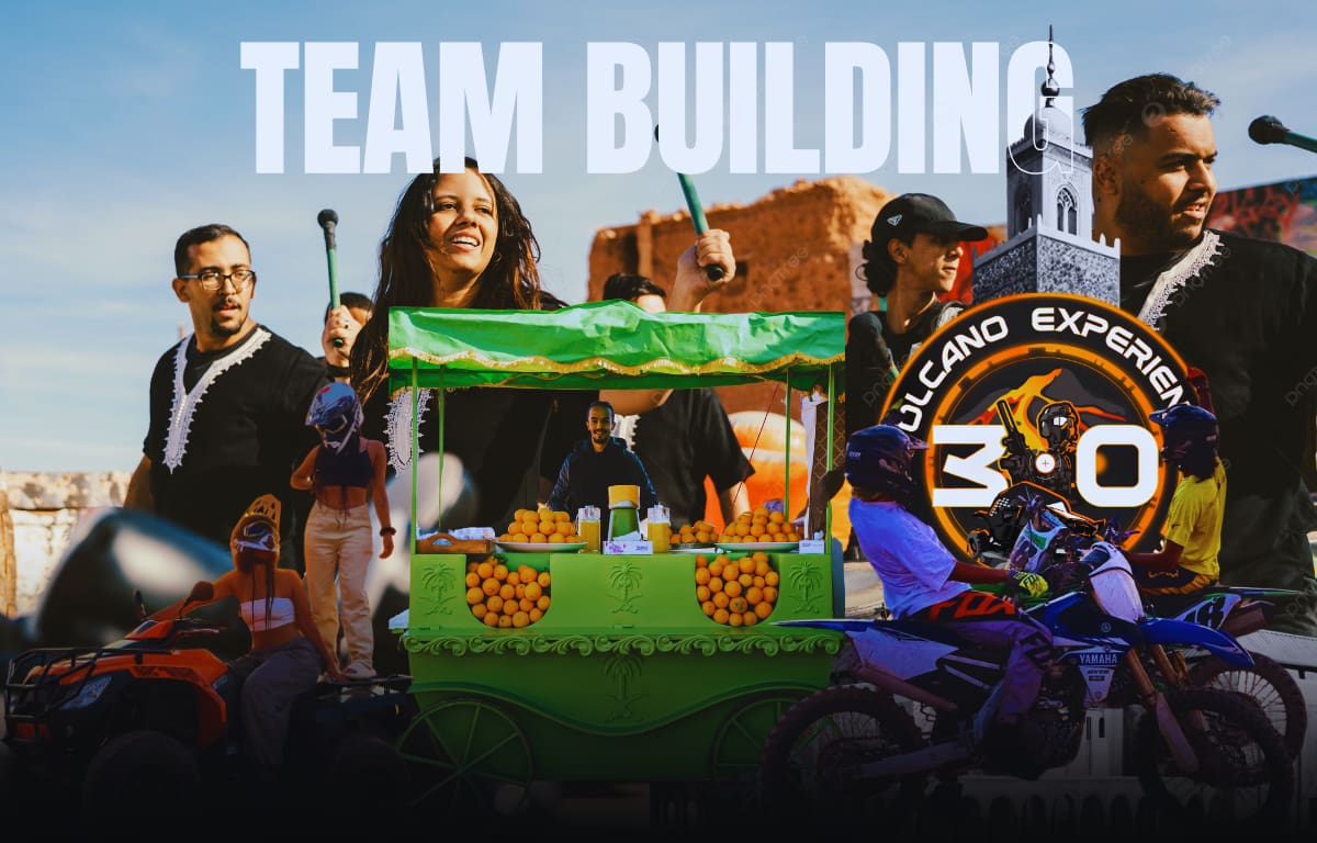 "Team building day at Volcano Experience Marrakech"