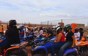 HEEC students getting ready for a quad biking activity