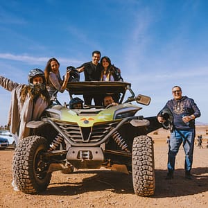 Buggy ride through open terrain in Morocco