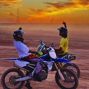 Motocross rider in action in Marrakech