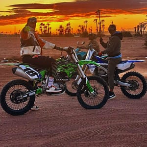 Motocross session on a dedicated track in Morocco