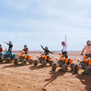 riding a quad in open nature in Morocco