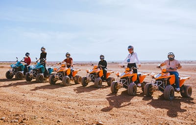 riding a quad in open nature in Marrakech