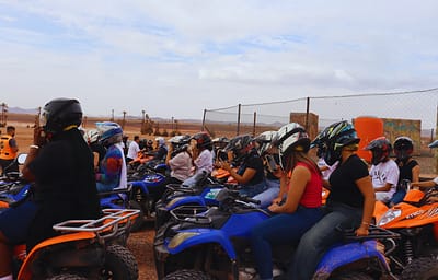 HEEC students getting ready for a quad biking activity