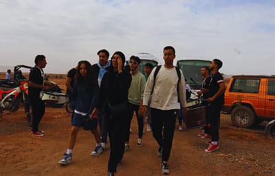 HEEC students arriving at Volcano Experience in Marrakech