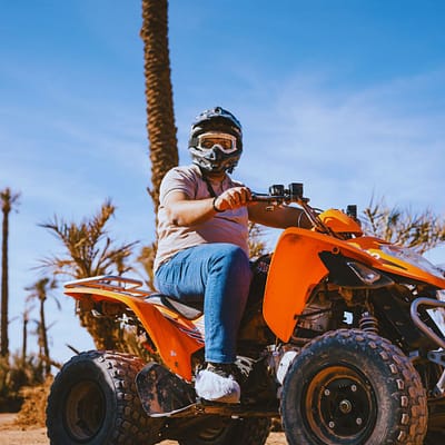 Quad biking through trails in Marrakech